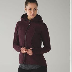 Lululemon Pleat To Street Hoodie Jacket Heathered Bordeaux Drama